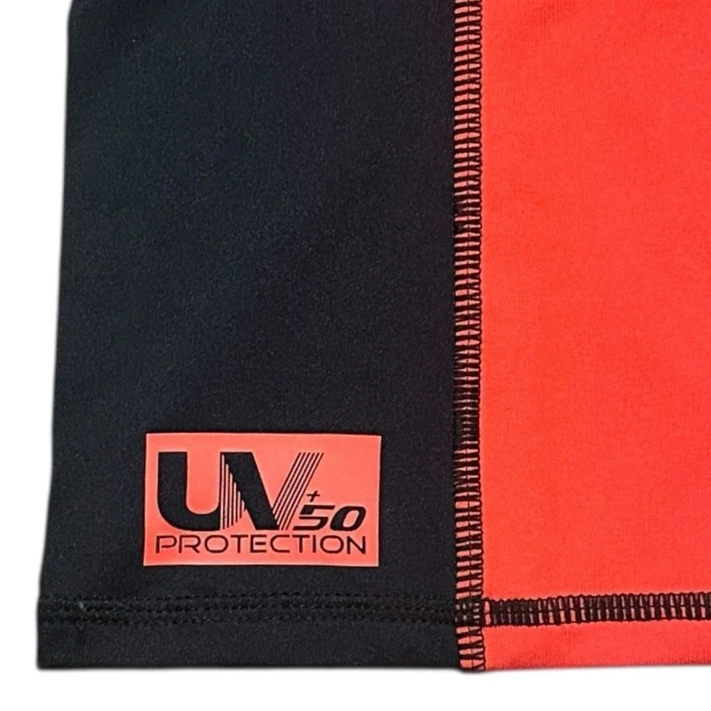 Sea-Doo NEW Men's Short Sleeve Rashguard Performance Lava Red Size L Swim Surf‎